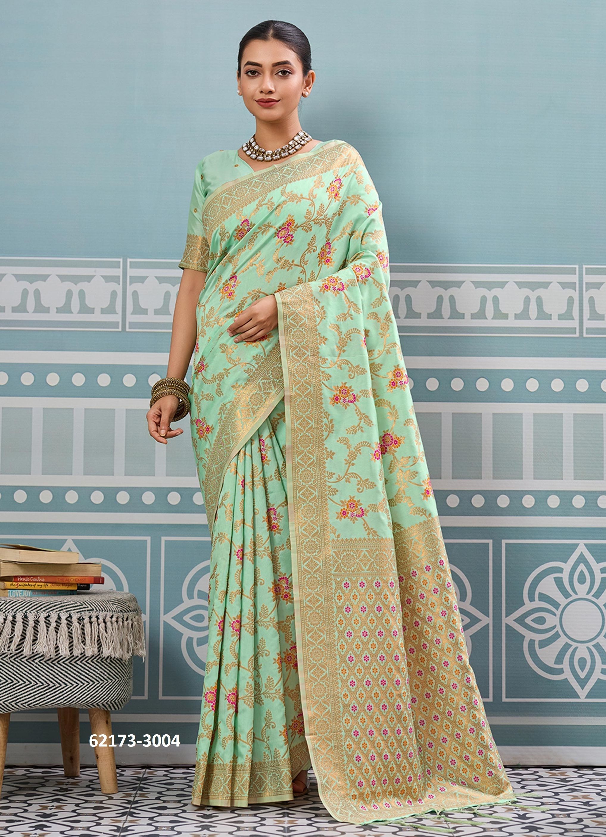 SWARNIKA 2 - Catalog # 62173 (Set of 6 Sarees) by Meheriya