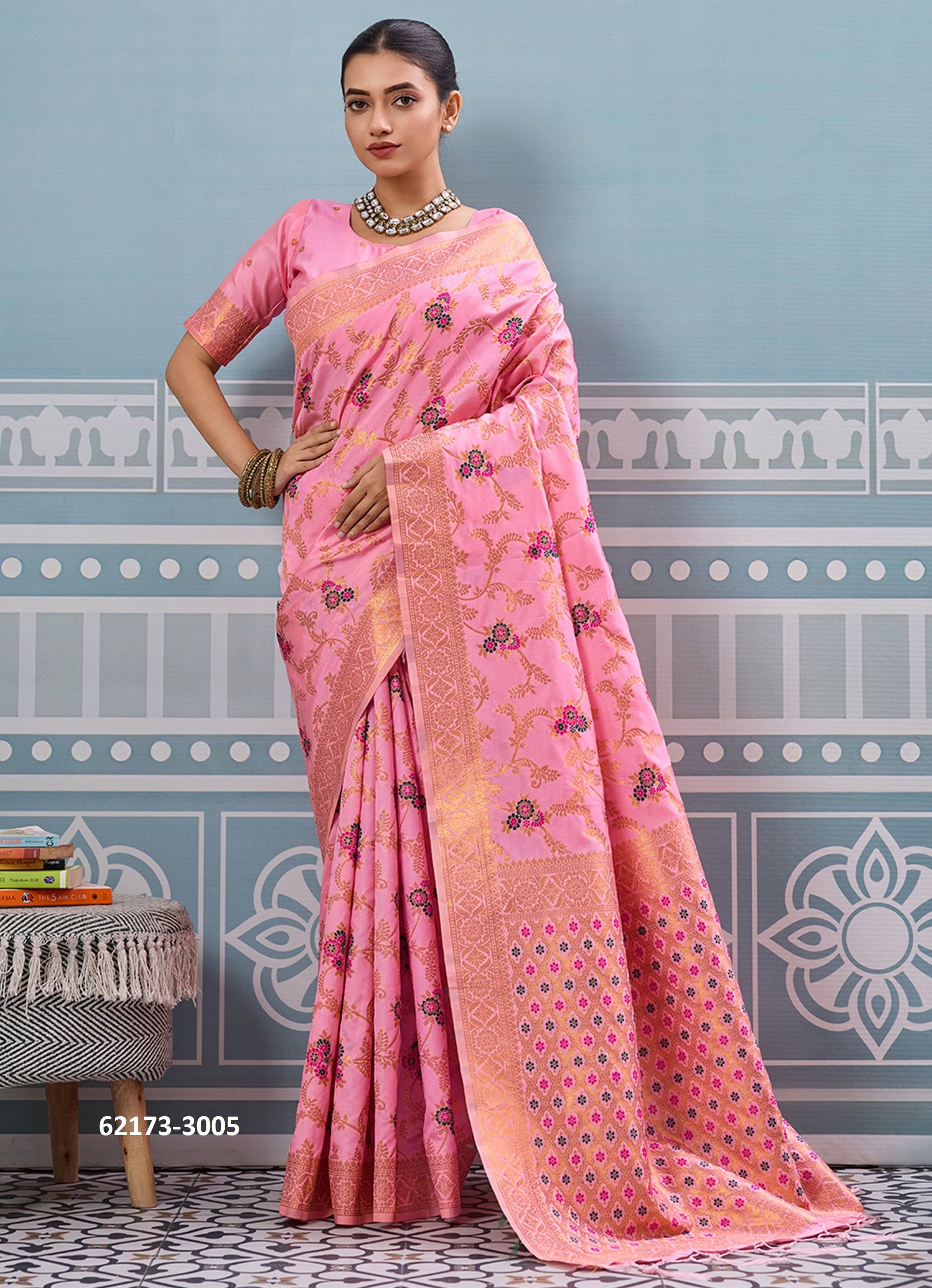 SWARNIKA 2 - Catalog # 62173 (Set of 6 Sarees) by Meheriya