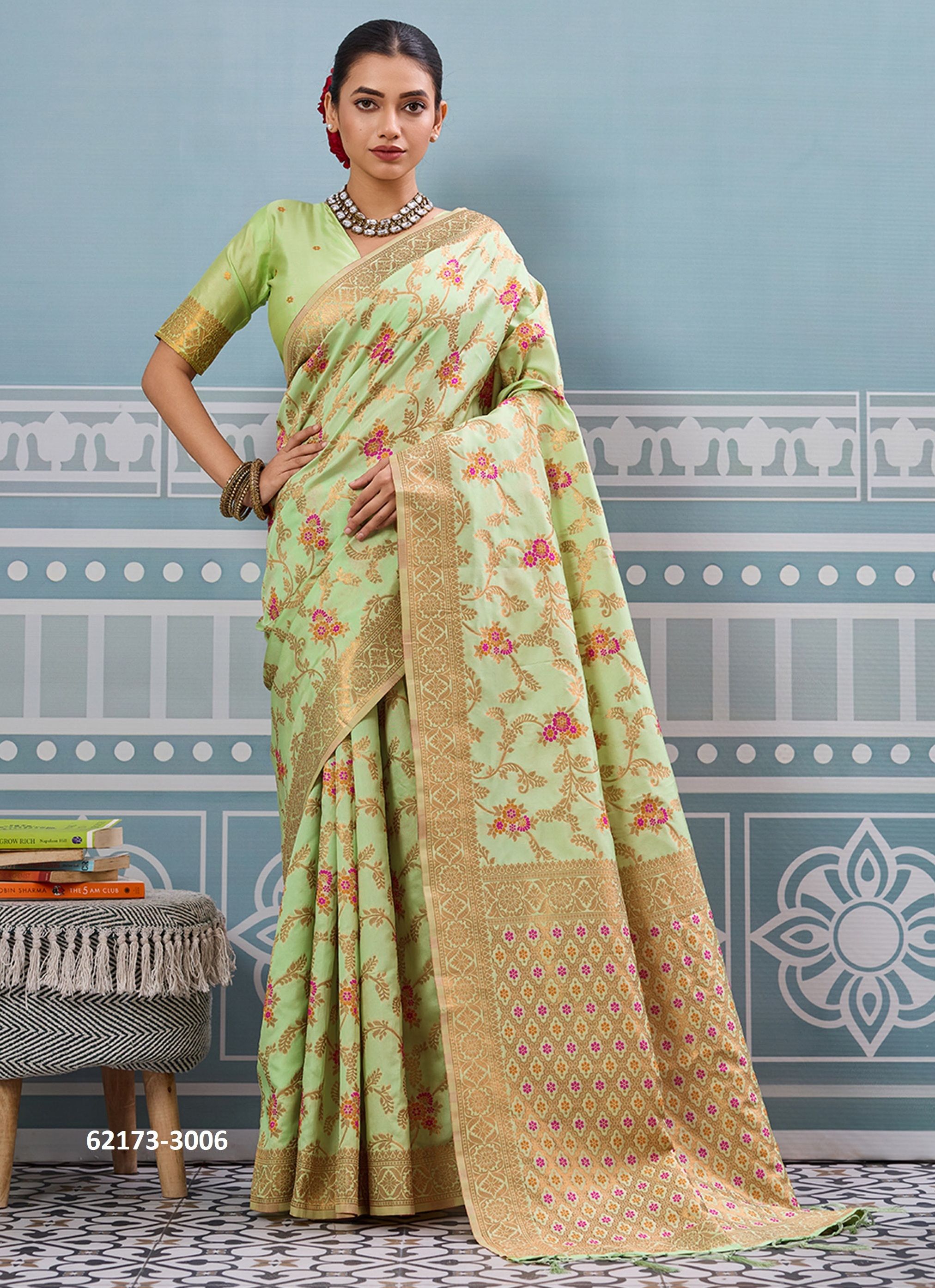 SWARNIKA 2 - Catalog # 62173 (Set of 6 Sarees) by Meheriya