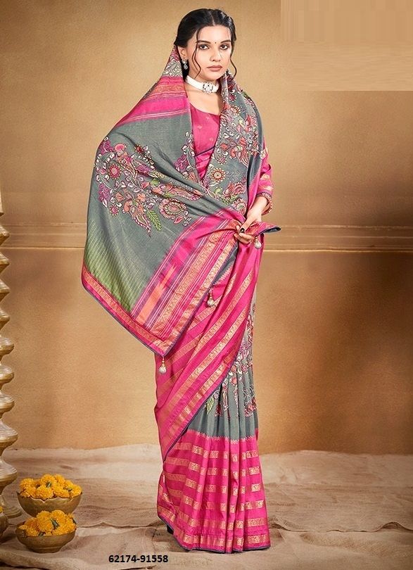 AROMA SILK 91557-91562 - Catalog # 62174 (Set of 6 Sarees) by Vipul Fashions