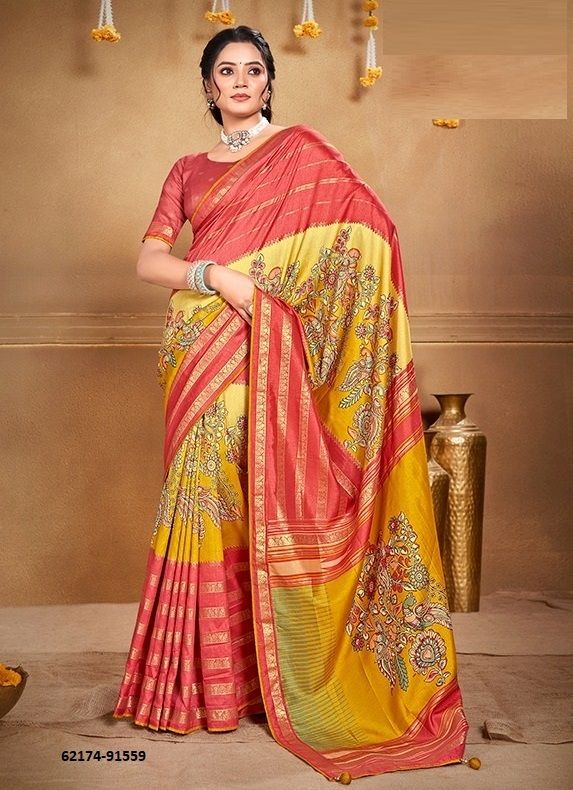 AROMA SILK 91557-91562 - Catalog # 62174 (Set of 6 Sarees) by Vipul Fashions