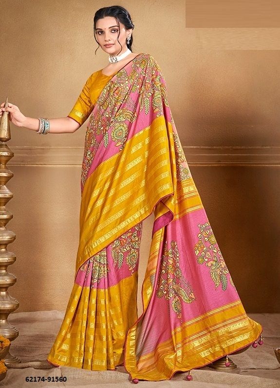 AROMA SILK 91557-91562 - Catalog # 62174 (Set of 6 Sarees) by Vipul Fashions