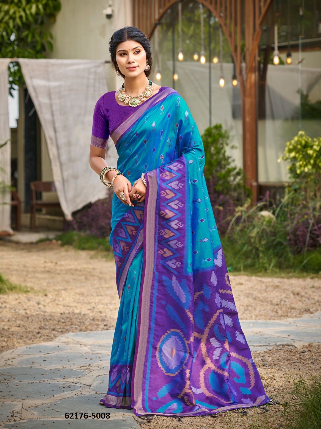 POORVIKA SILK 5 - Catalog # 62176 (Set of 8 Sarees) by Jagraasa