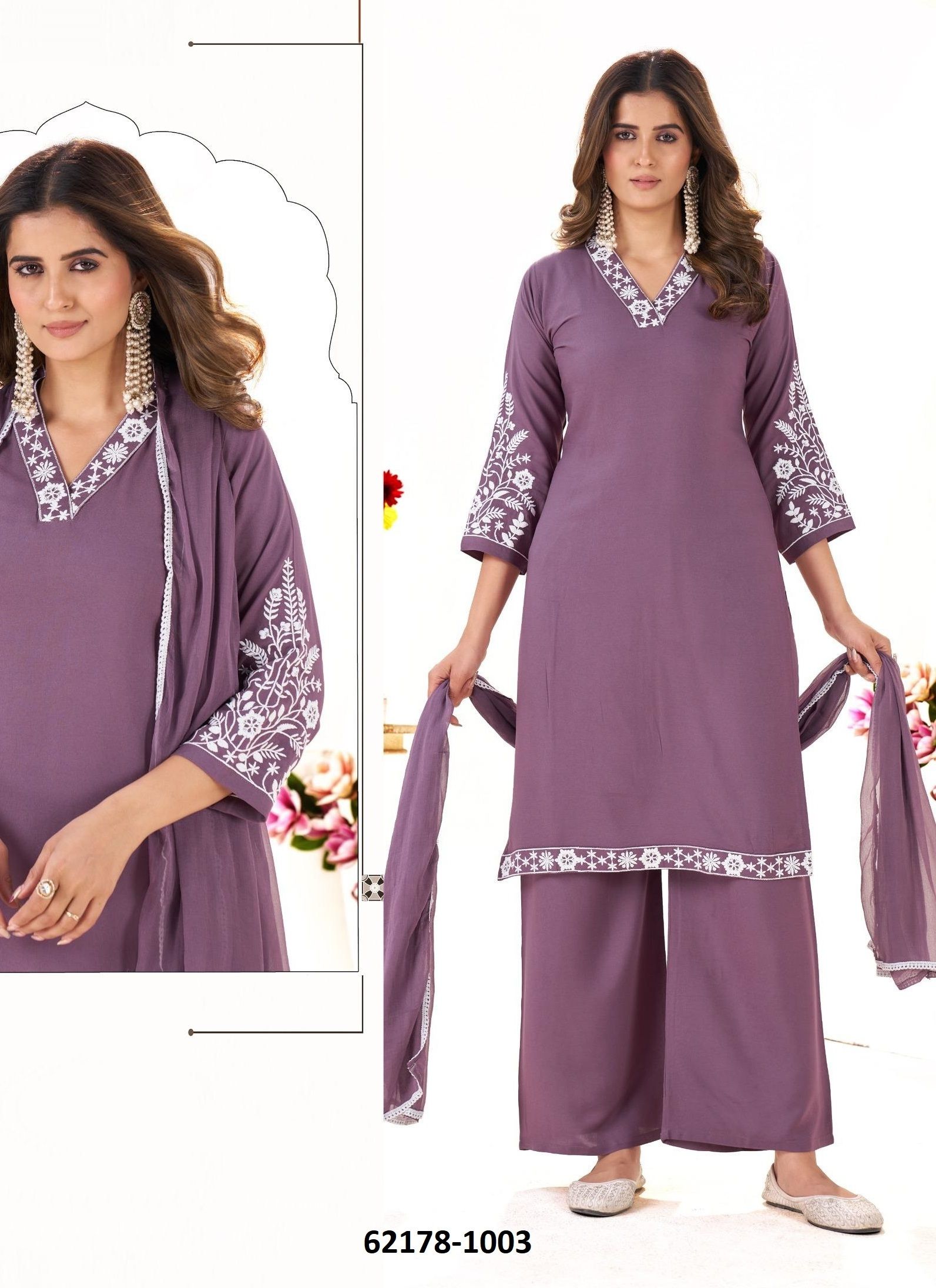 RIA - Catalog # 62178 (Set of 4 Readymade Salwar Suits) by Blue Hills