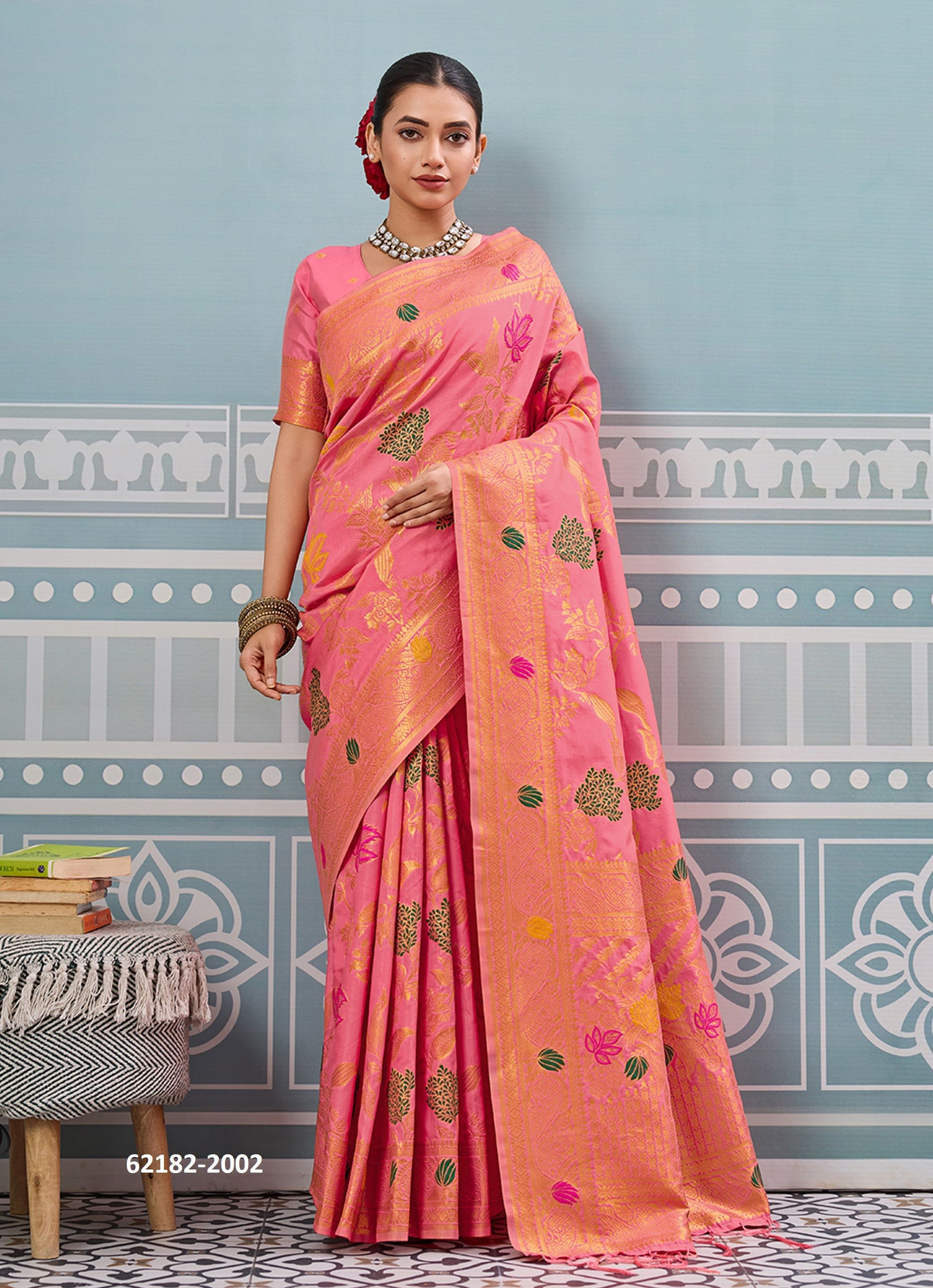 SWARNIKA 3 - Catalog # 62182 (Set of 6 Sarees) by Meheriya