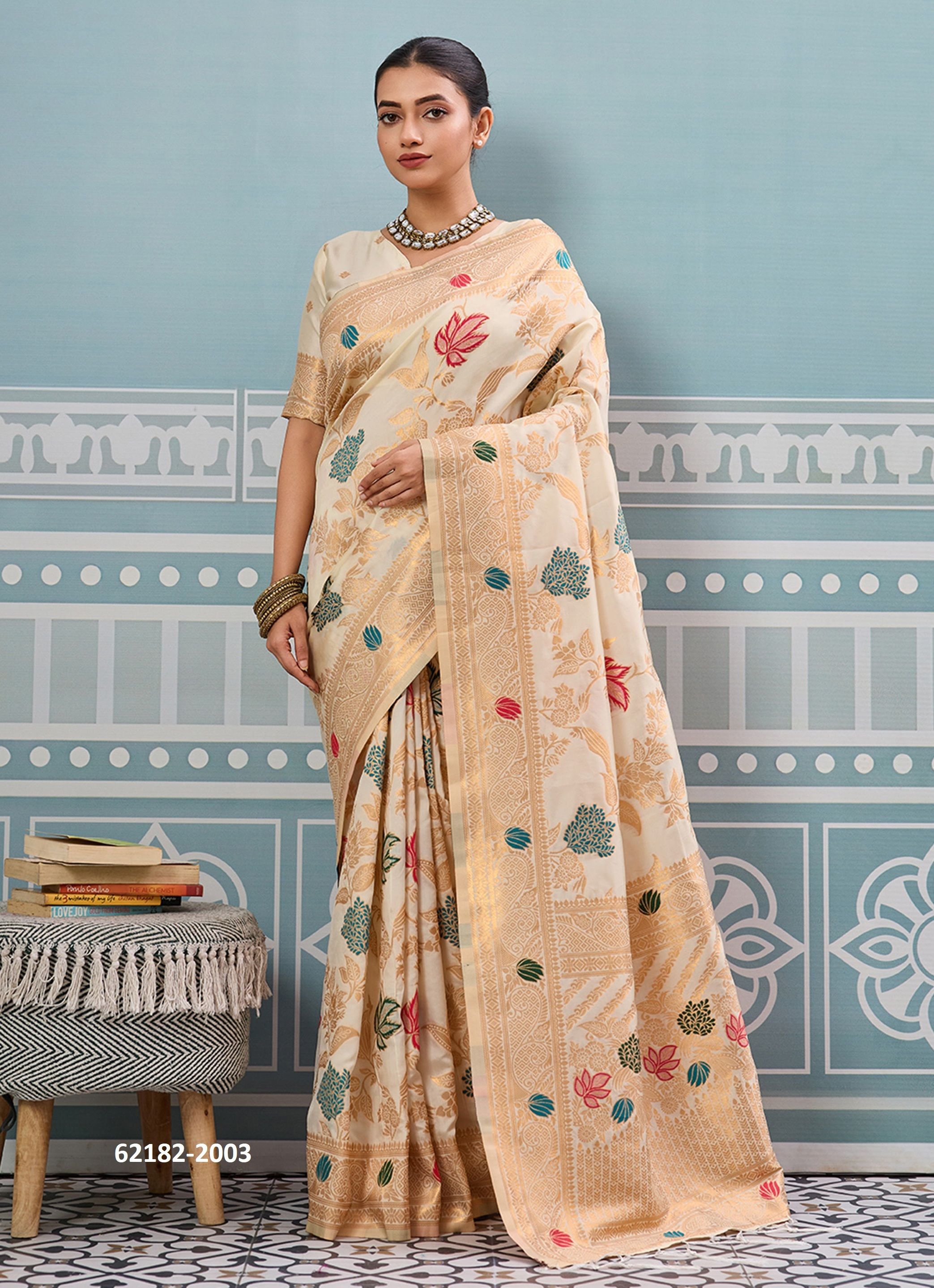SWARNIKA 3 - Catalog # 62182 (Set of 6 Sarees) by Meheriya