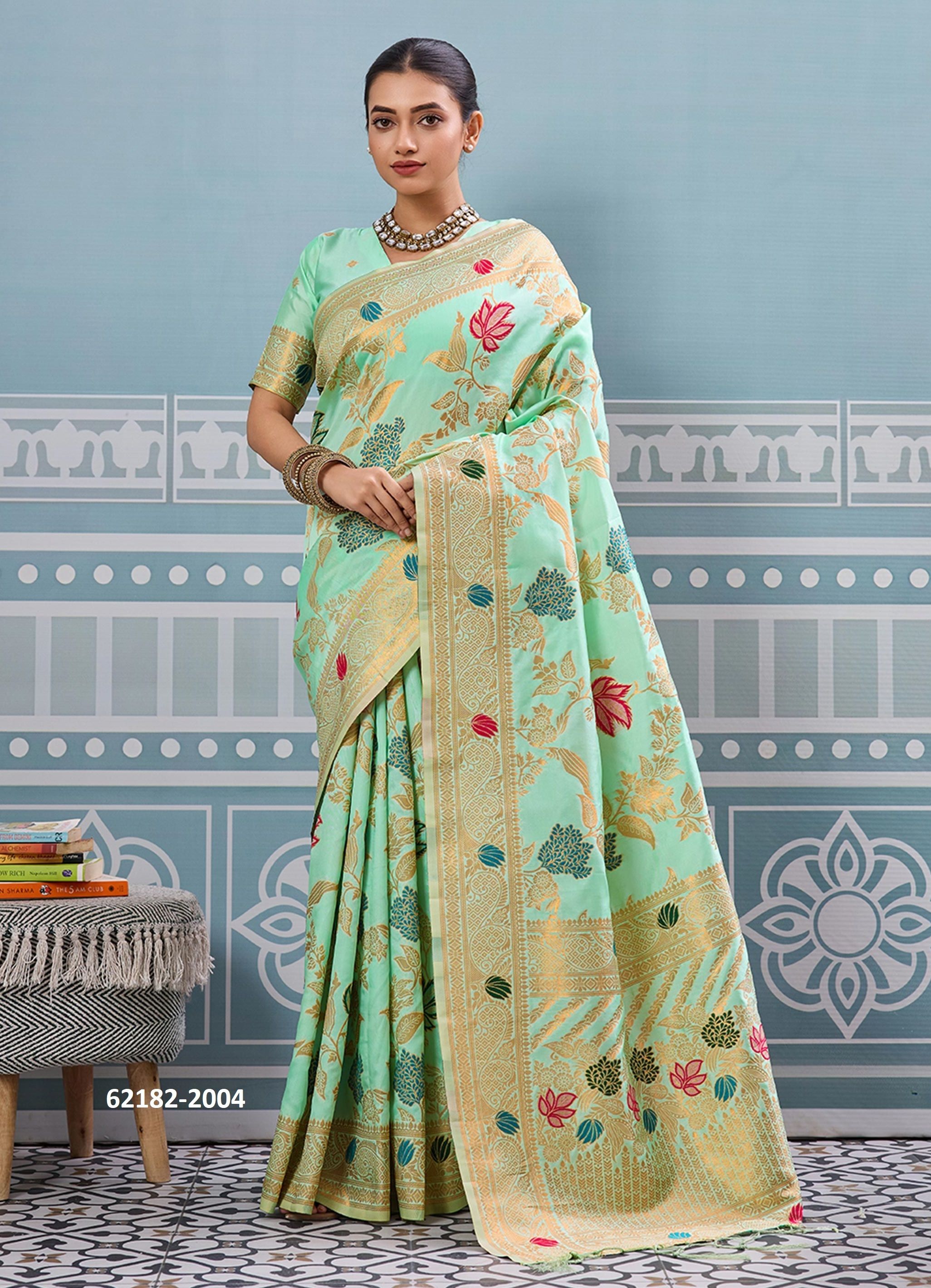 SWARNIKA 3 - Catalog # 62182 (Set of 6 Sarees) by Meheriya