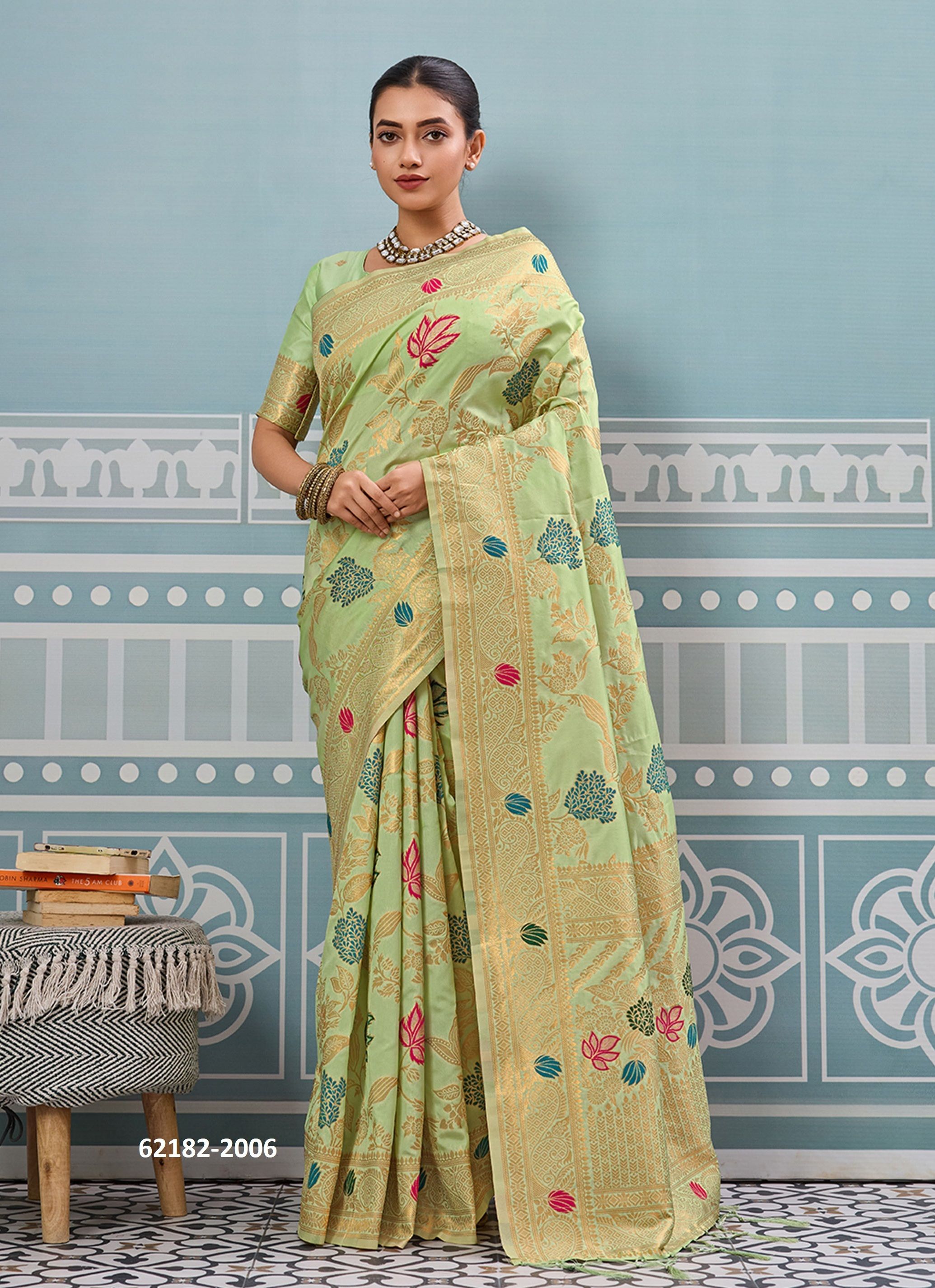 SWARNIKA 3 - Catalog # 62182 (Set of 6 Sarees) by Meheriya