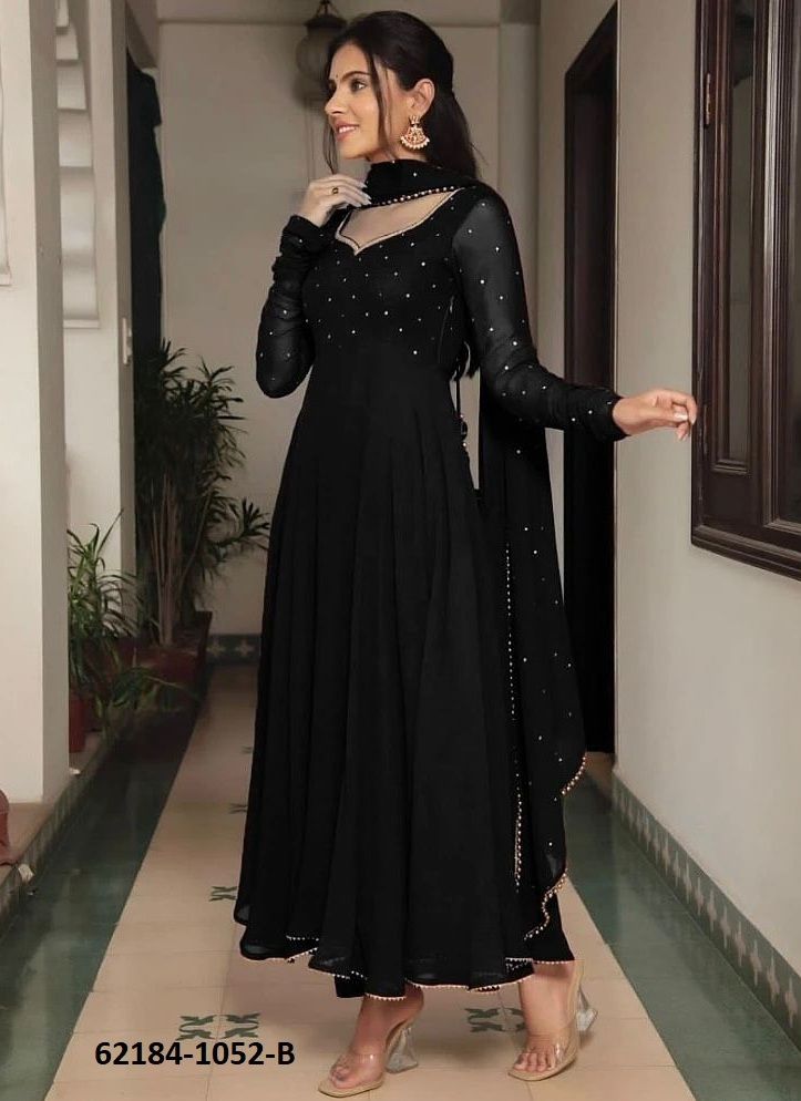 SERIES 1052 - Catalog # 62184 (Set of 4 Readymade Gowns) by Aabharan SERIES 1052 - Catalog # 62184 (Set of 4 Readymade Gowns) by Aabharan