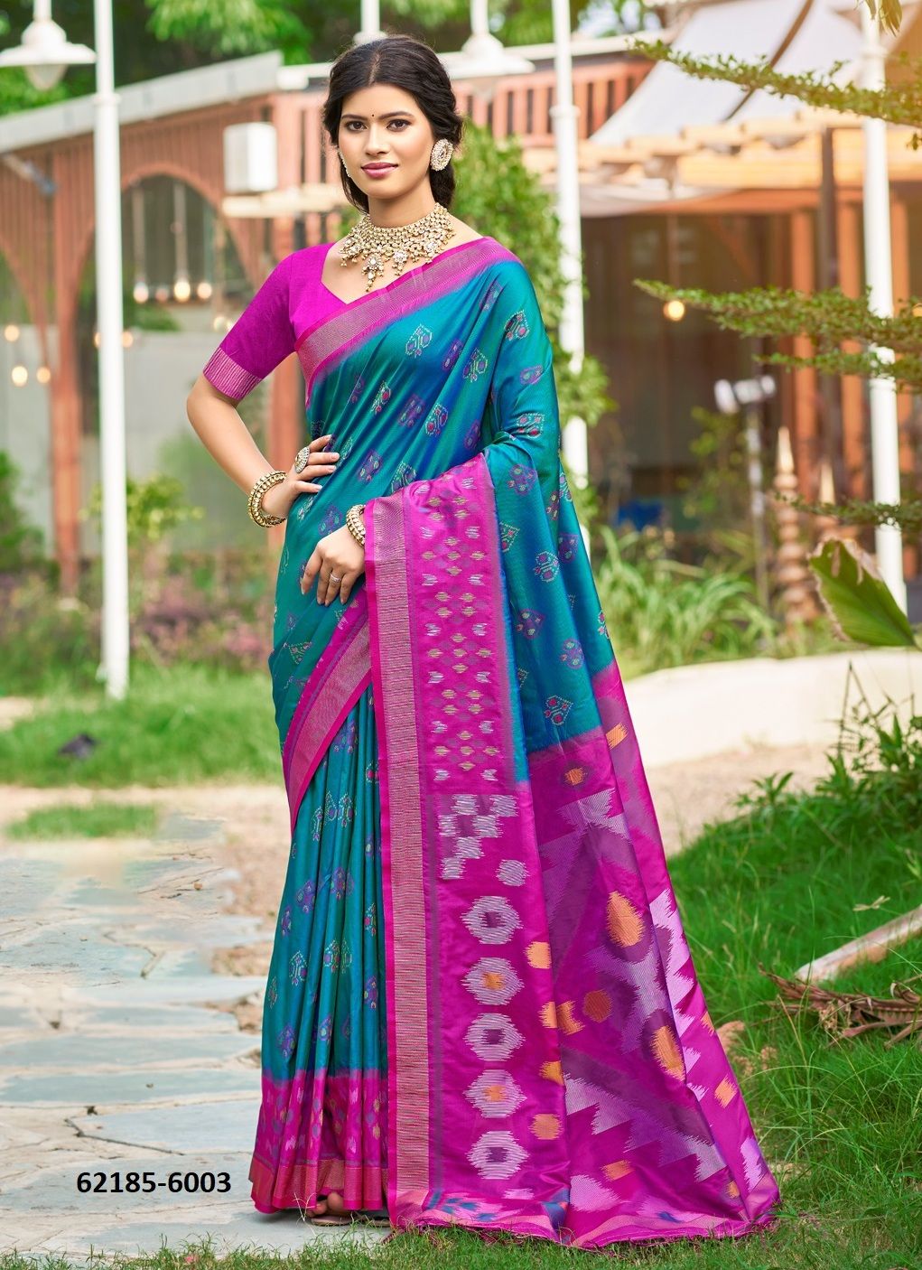 POORVIKA SILK 6 - Catalog # 62185 (Set of 8 Sarees) by Serengeti