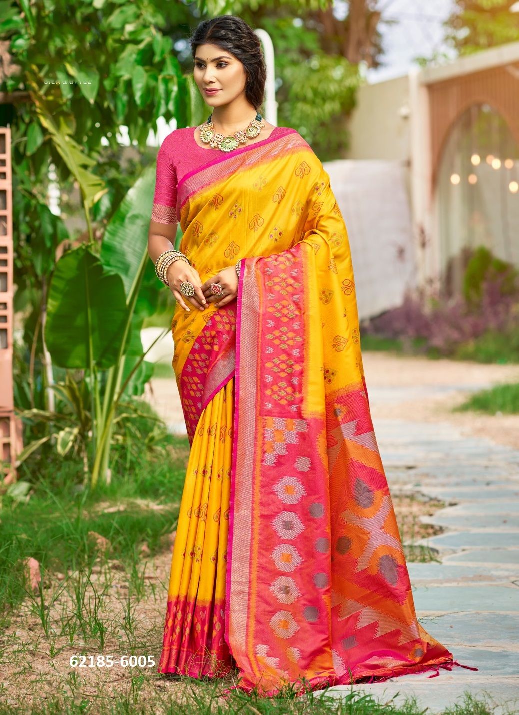 POORVIKA SILK 6 - Catalog # 62185 (Set of 8 Sarees) by Serengeti