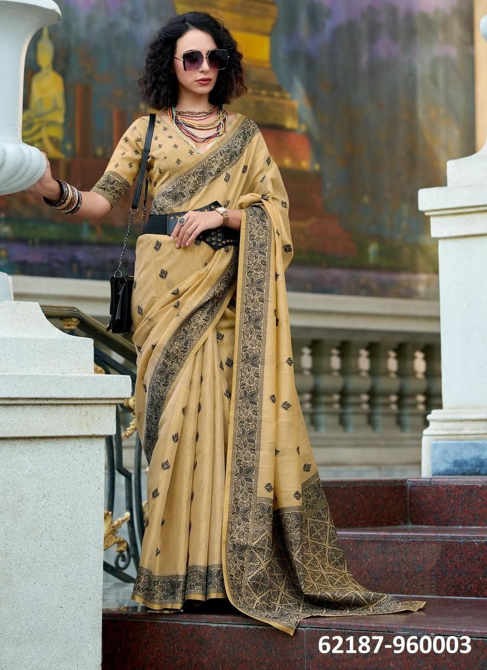 BLACK CAT - Catalog # 62187 (Set of 6 Sarees) by Desi Muse BLACK CAT - Catalog # 62187 (Set of 6 Sarees) by Desi Muse