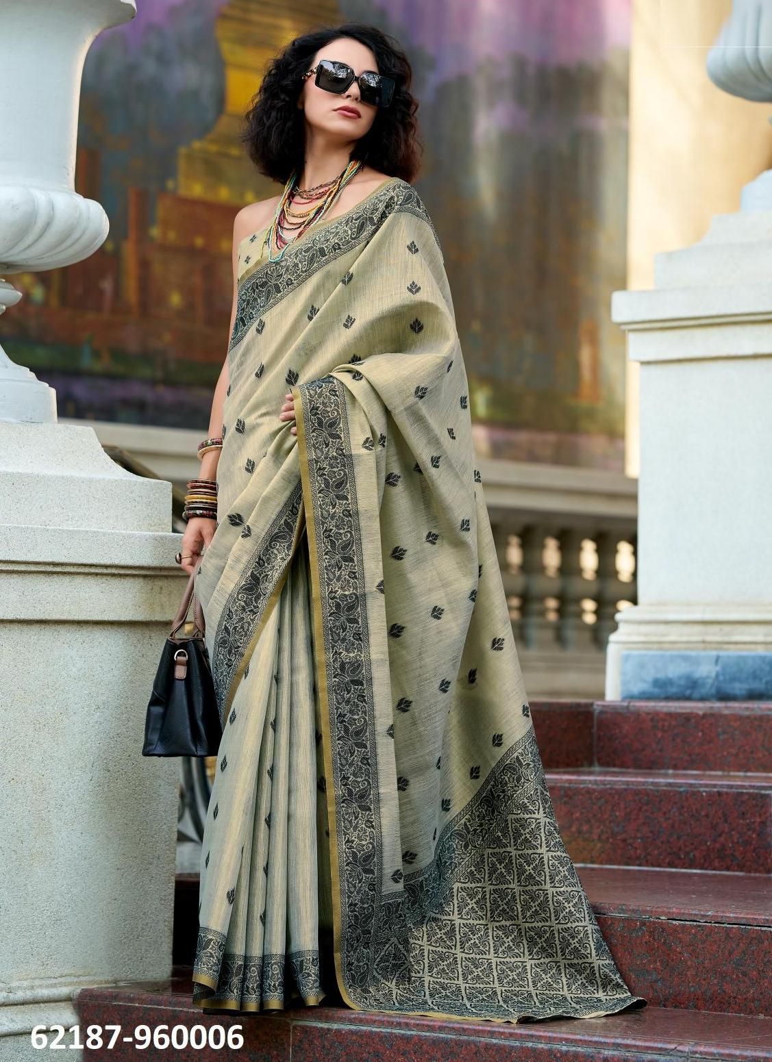 BLACK CAT - Catalog # 62187 (Set of 6 Sarees) by Desi Muse BLACK CAT - Catalog # 62187 (Set of 6 Sarees) by Desi Muse