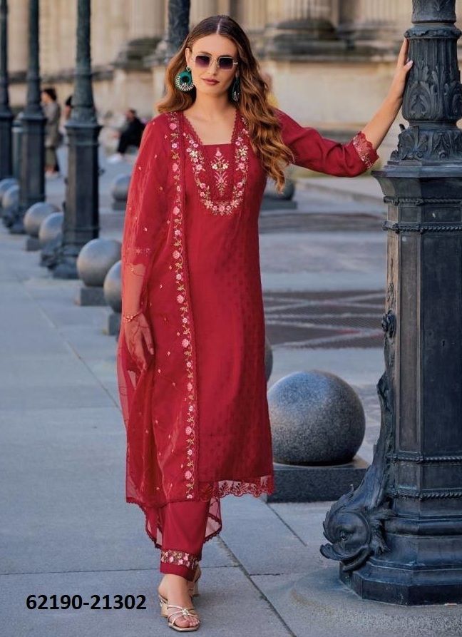 MRUNAL - Catalog # 62190 (Set of 6 Readymade Salwar Suits) by Lily & Lali