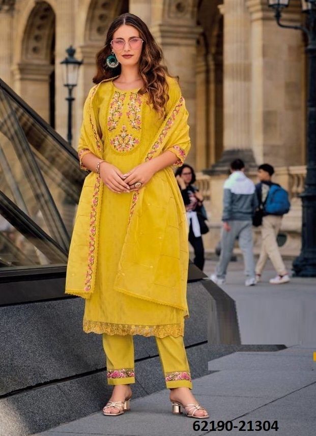 MRUNAL - Catalog # 62190 (Set of 6 Readymade Salwar Suits) by Lily & Lali