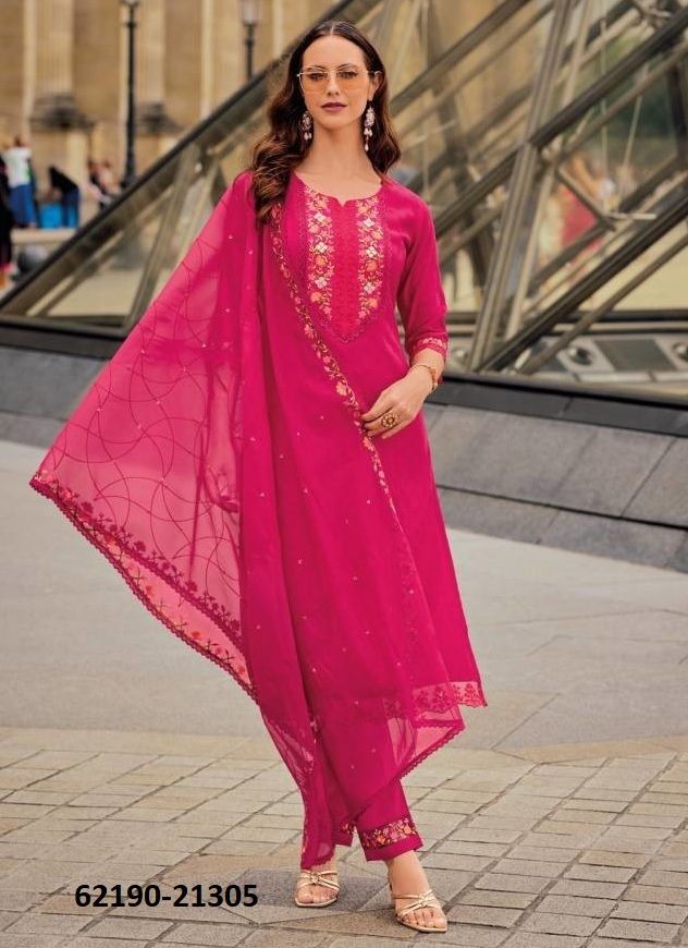 MRUNAL - Catalog # 62190 (Set of 6 Readymade Salwar Suits) by Lily & Lali