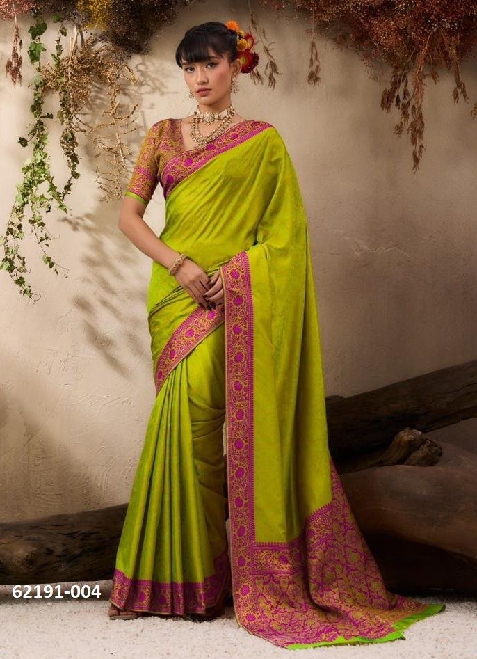 KANJIVARAM TANCHOI - Catalog # 62191 (Set of 6 Sarees) by Rajtex Fabrics