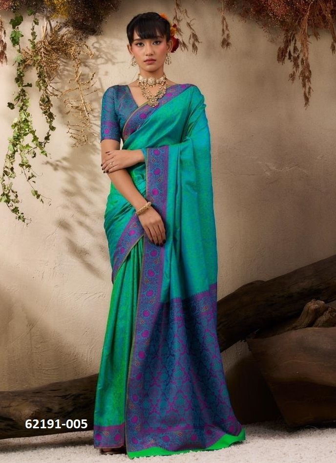 KANJIVARAM TANCHOI - Catalog # 62191 (Set of 6 Sarees) by Rajtex Fabrics