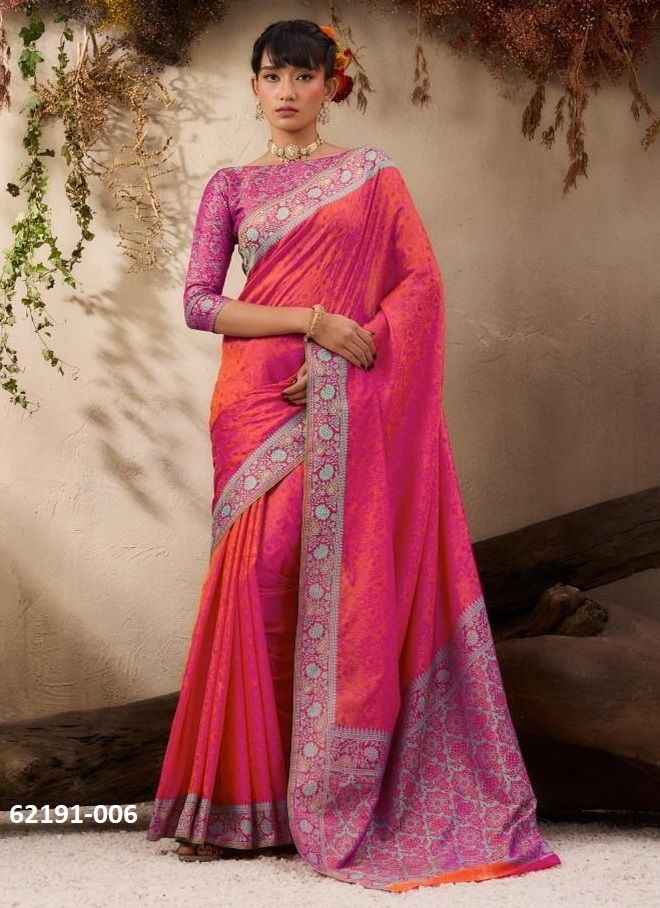 KANJIVARAM TANCHOI - Catalog # 62191 (Set of 6 Sarees) by Rajtex Fabrics