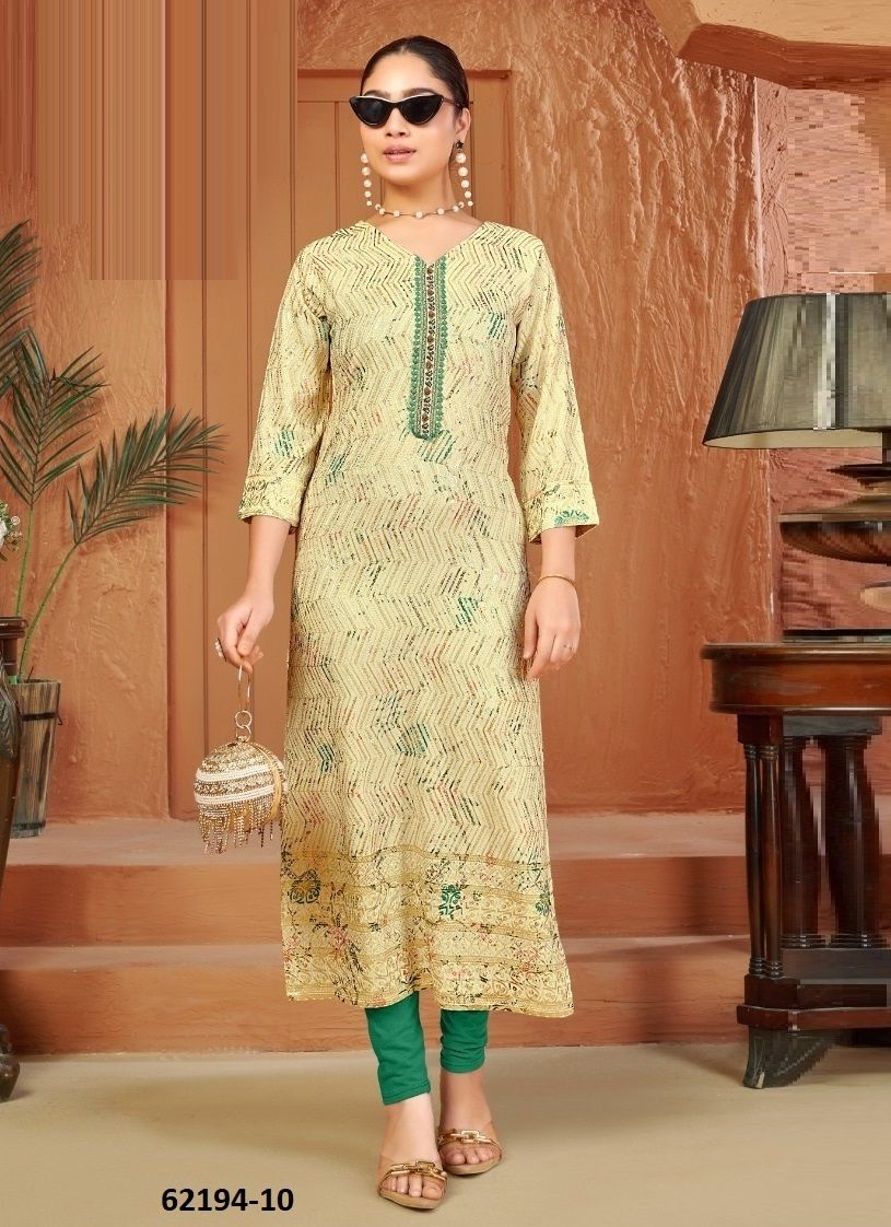 LYRA - Catalog # 62194 (Set of 4 SIZE-SETS [Readymade Women's Kurtis / Tops]) by Desi Muse
