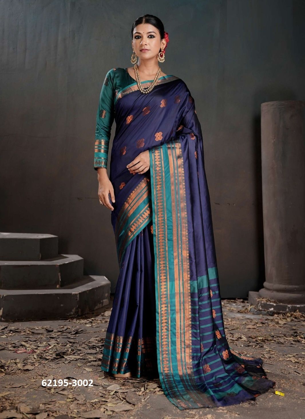 NARAYANI 3 - Catalog # 62195 (Set of 6 Sarees) by 3-Of Sarees