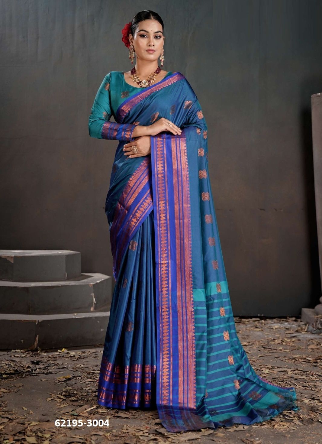 NARAYANI 3 - Catalog # 62195 (Set of 6 Sarees) by 3-Of Sarees