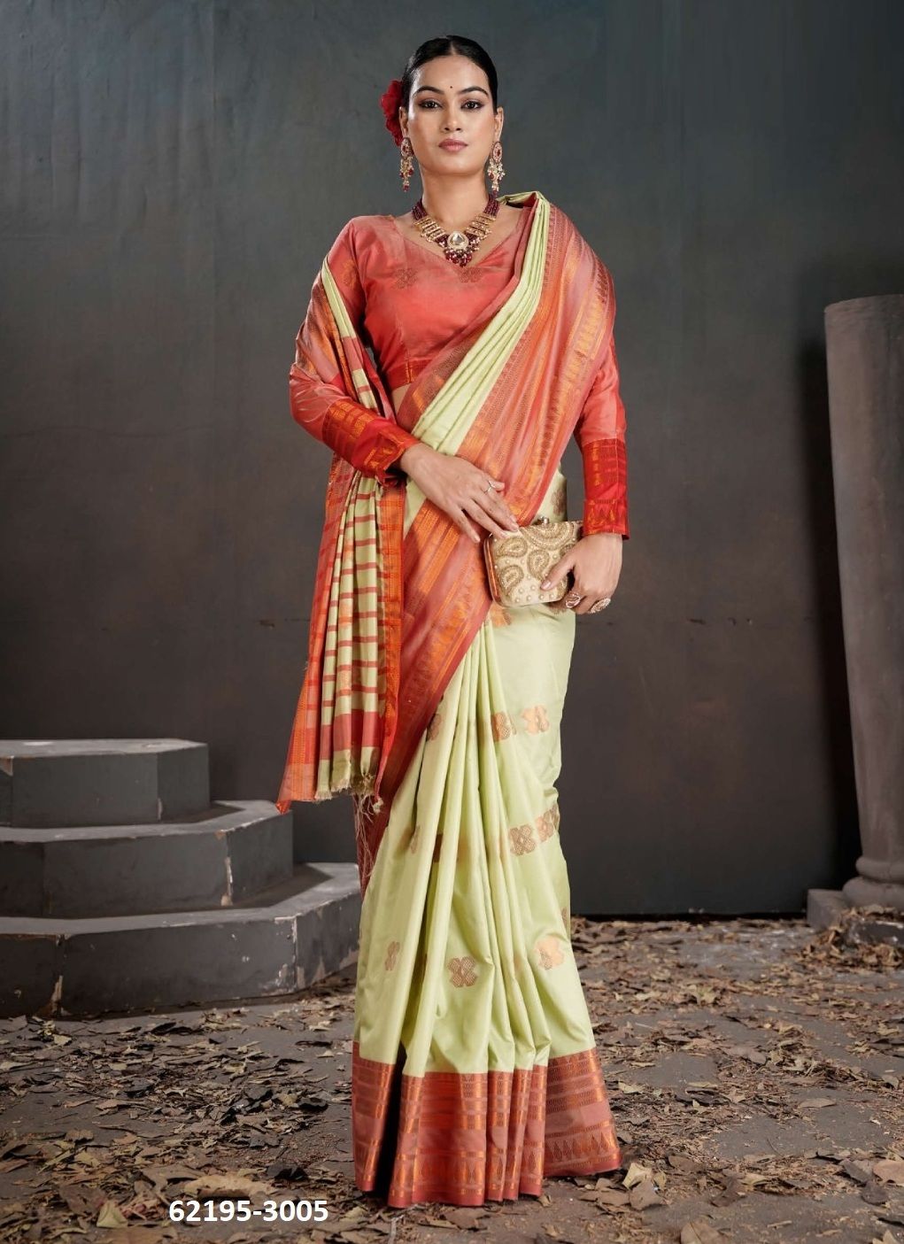 NARAYANI 3 - Catalog # 62195 (Set of 6 Sarees) by 3-Of Sarees