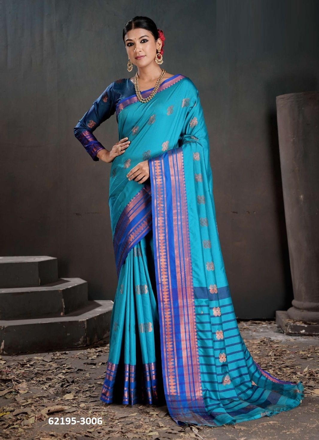 NARAYANI 3 - Catalog # 62195 (Set of 6 Sarees) by 3-Of Sarees