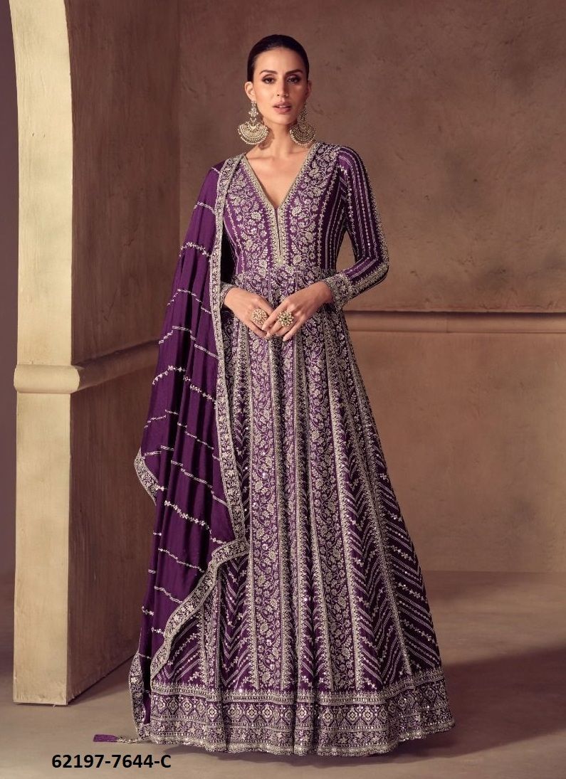 RIAY - Catalog # 62197 (Set of 3 Readymade Gowns) by Gulkayra Designer RIAY - Catalog # 62197 (Set of 3 Readymade Gowns) by Gulkayra Designer