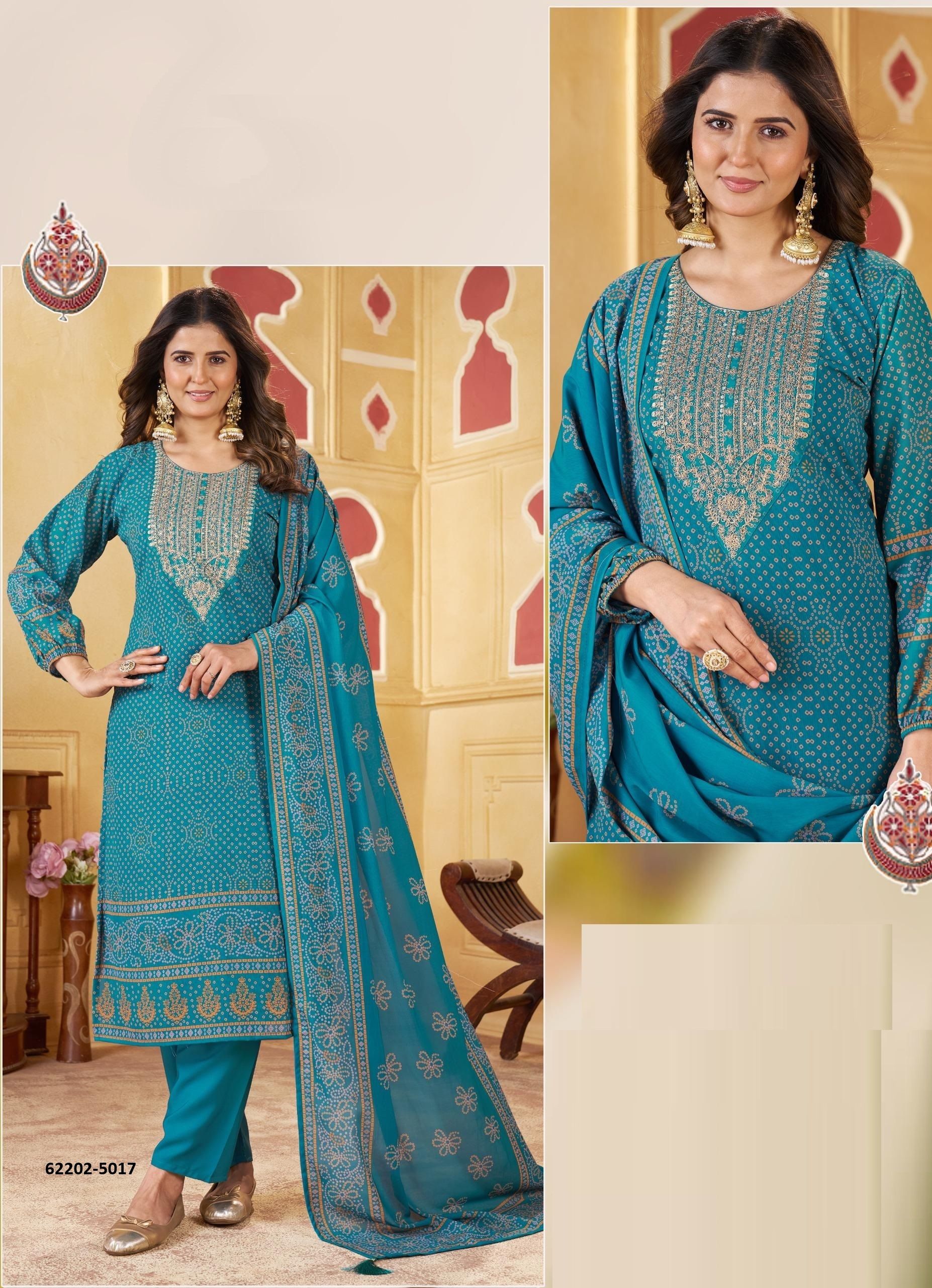 SMRITI - Catalog # 62202 (Set of 4 Readymade Salwar Suits) by Desi Muse SMRITI - Catalog # 62202 (Set of 4 Readymade Salwar Suits) by Desi Muse