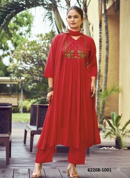 GULMOHAR - Catalog # 62208 (Set of 6 Readymade Salwar Suits) by Ossm GULMOHAR - Catalog # 62208 (Set of 6 Readymade Salwar Suits) by Ossm