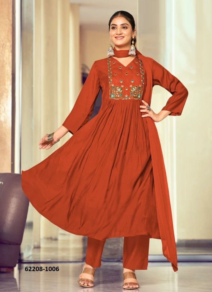 GULMOHAR - Catalog # 62208 (Set of 6 Readymade Salwar Suits) by Ossm GULMOHAR - Catalog # 62208 (Set of 6 Readymade Salwar Suits) by Ossm
