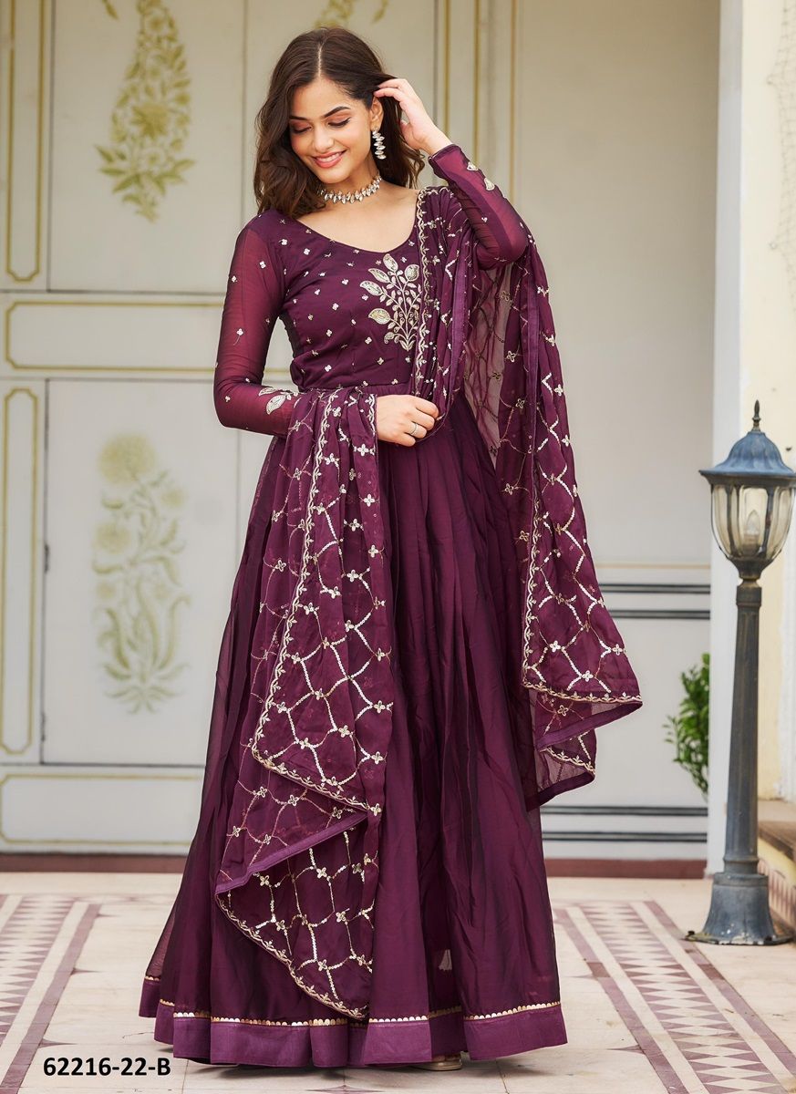 SERIES 22 - Catalog # 62216 (Set of 2 Readymade Gowns) by Meheriya SERIES 22 - Catalog # 62216 (Set of 2 Readymade Gowns) by Meheriya
