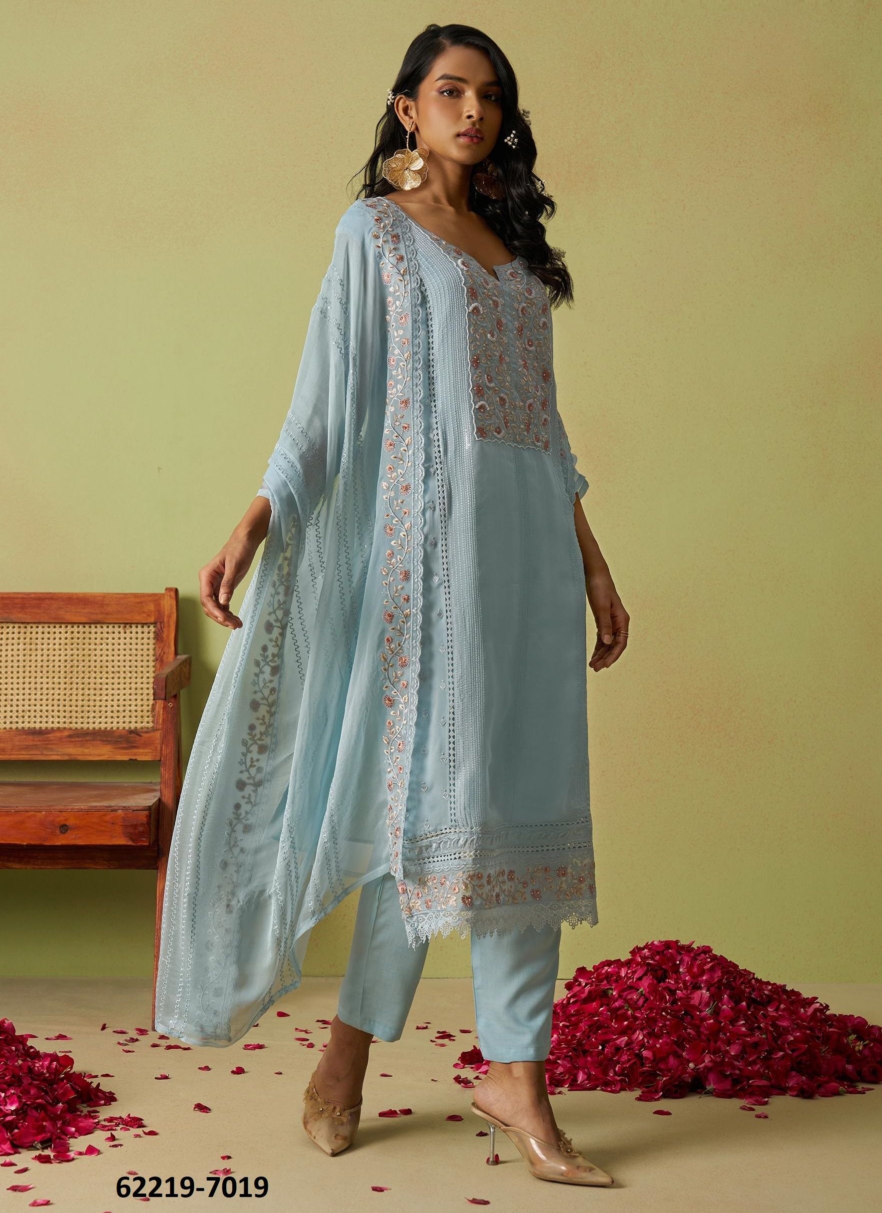 SAADGI 2 - Catalog # 62219 (Set of 4 Readymade Salwar Suits) by Alizeh Official