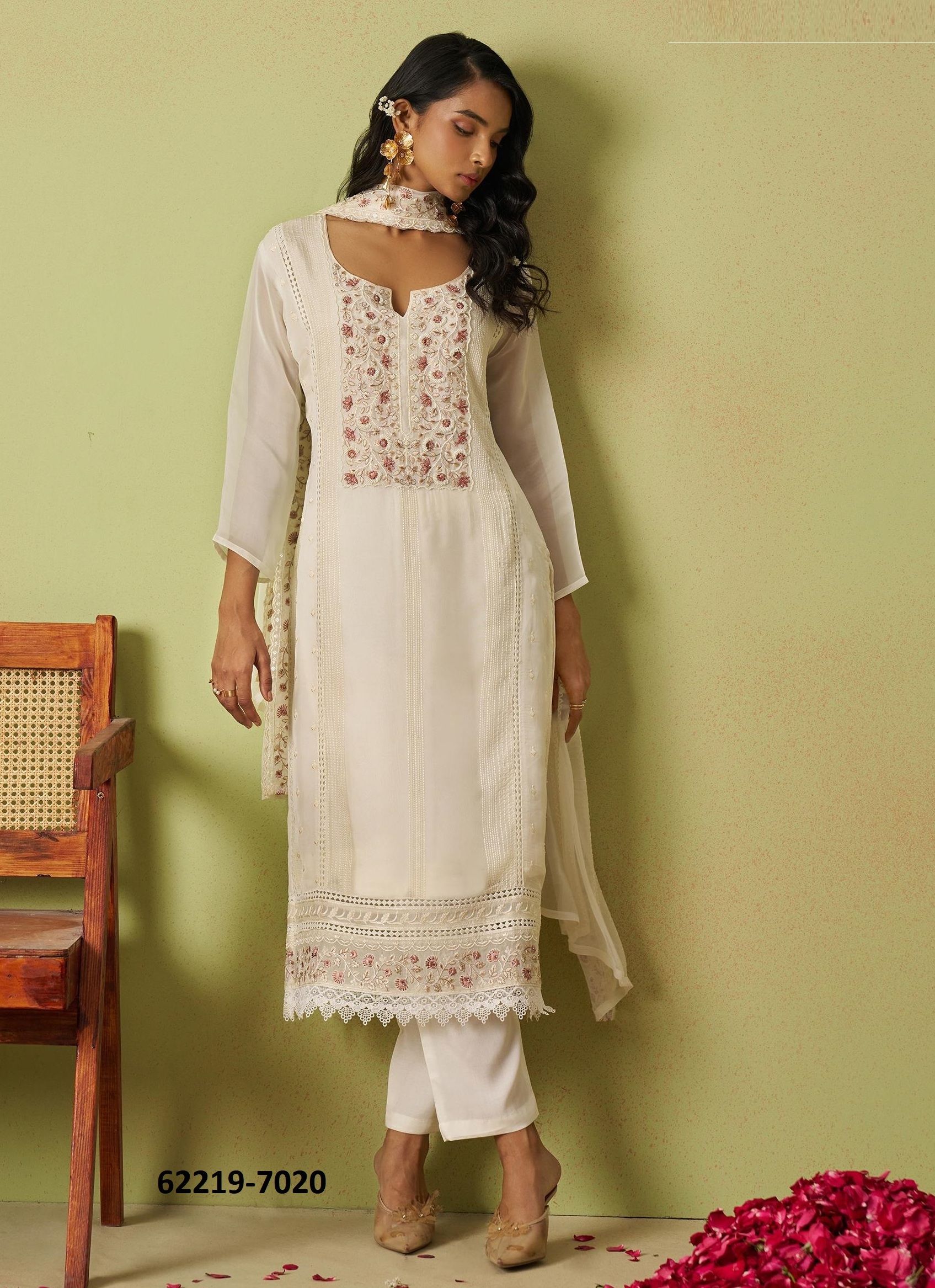 SAADGI 2 - Catalog # 62219 (Set of 4 Readymade Salwar Suits) by Alizeh Official