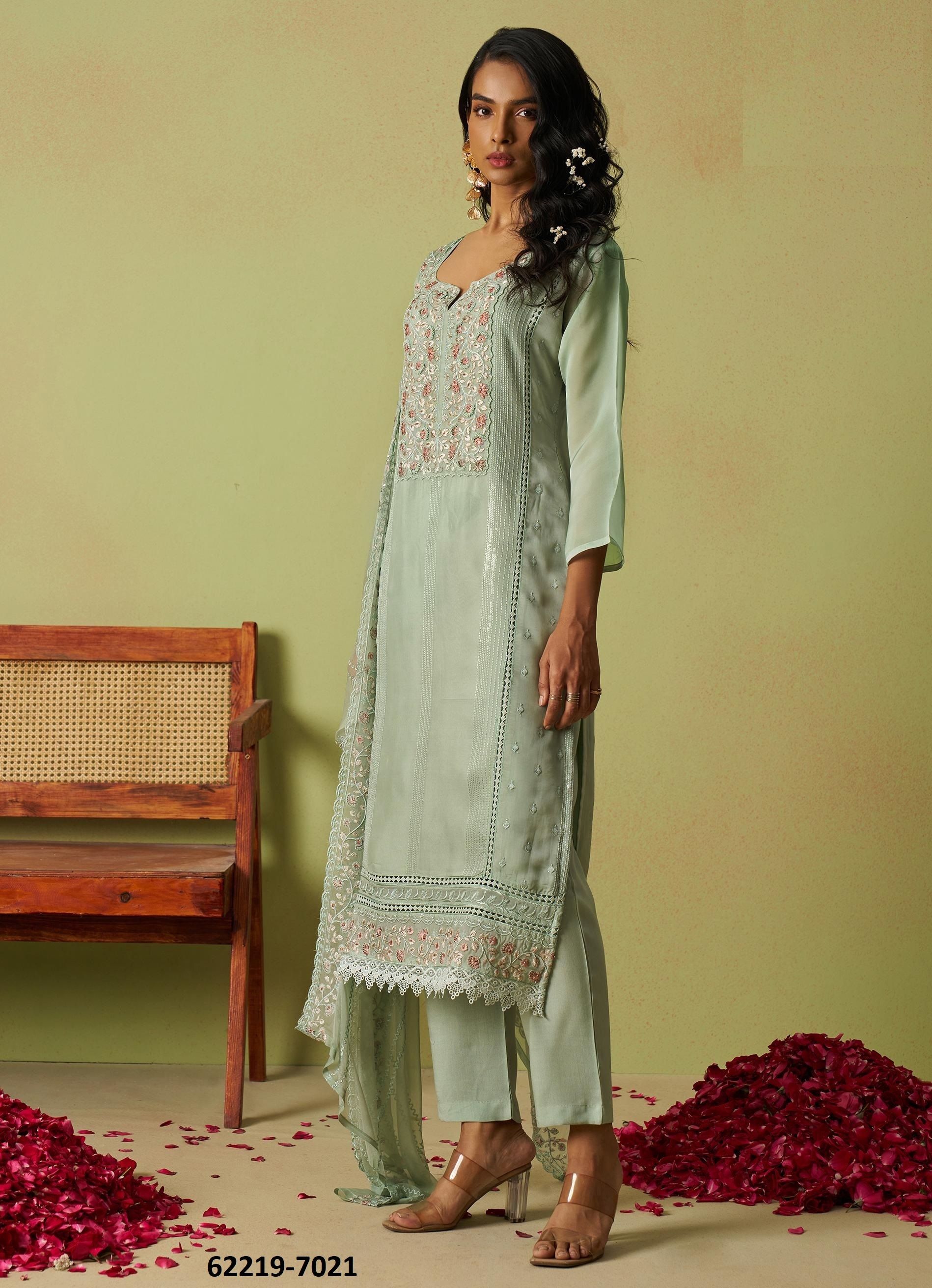 SAADGI 2 - Catalog # 62219 (Set of 4 Readymade Salwar Suits) by Alizeh Official