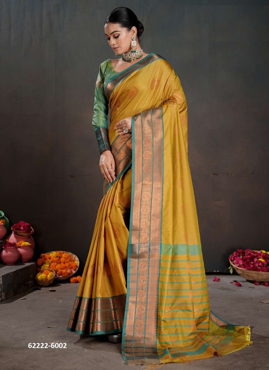 NARAYANI 6 - Catalog # 62222 (Set of 6 Sarees) by 3-Of Sarees