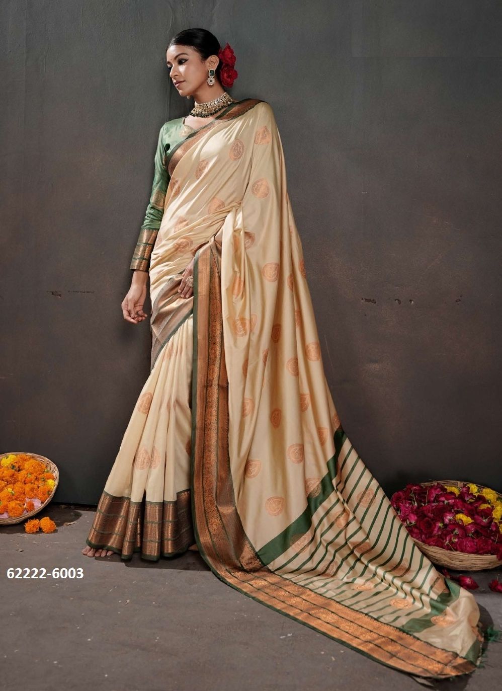 NARAYANI 6 - Catalog # 62222 (Set of 6 Sarees) by 3-Of Sarees