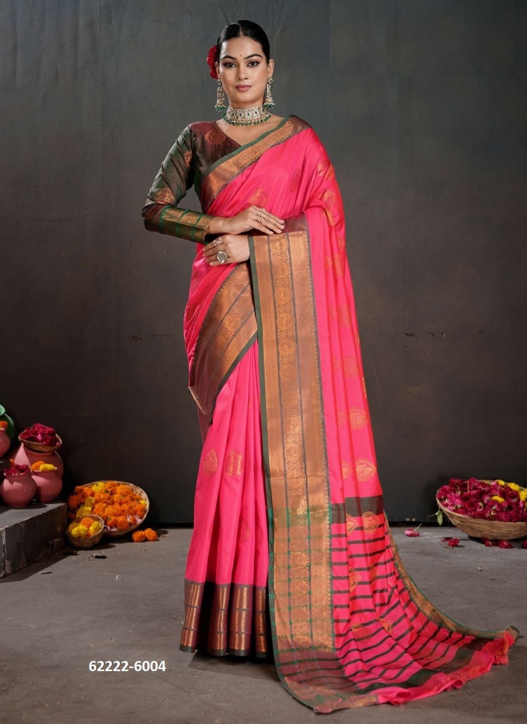 NARAYANI 6 - Catalog # 62222 (Set of 6 Sarees) by 3-Of Sarees