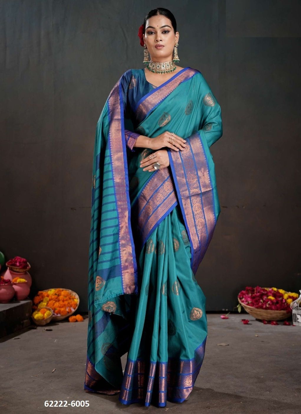NARAYANI 6 - Catalog # 62222 (Set of 6 Sarees) by 3-Of Sarees