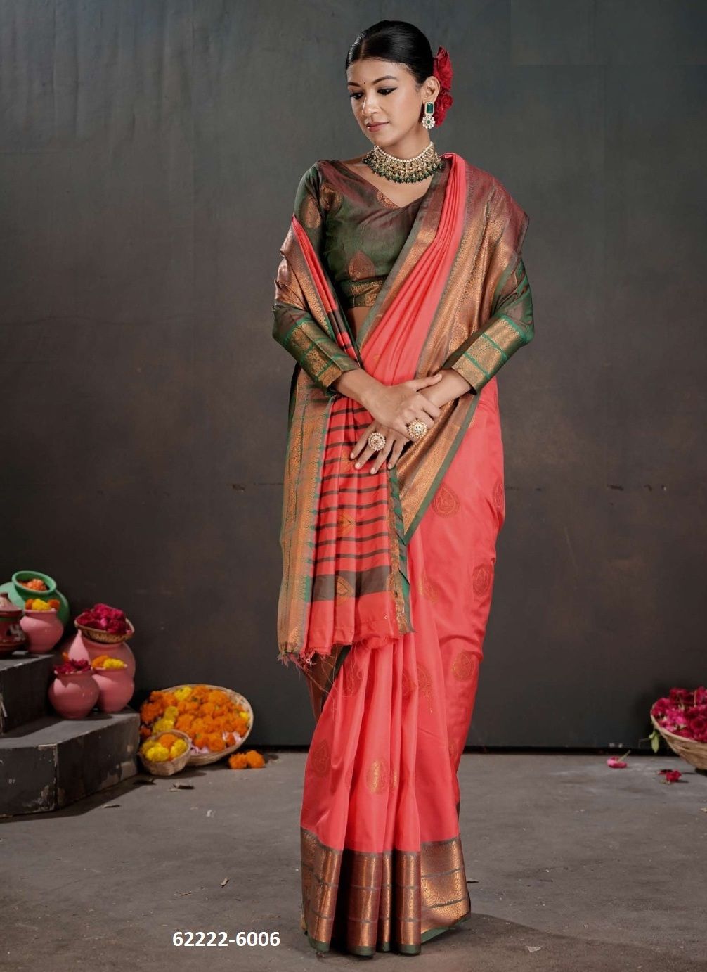 NARAYANI 6 - Catalog # 62222 (Set of 6 Sarees) by 3-Of Sarees