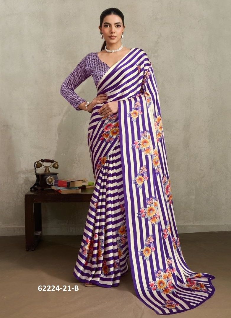 PURE AJRAKH PRINT 21 - Catalog # 62224 (Set of 6 Sarees) by Rajtex Fabrics