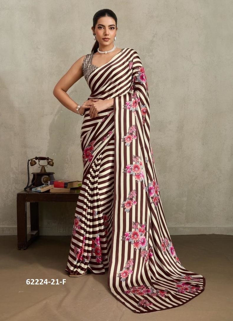 PURE AJRAKH PRINT 21 - Catalog # 62224 (Set of 6 Sarees) by Rajtex Fabrics