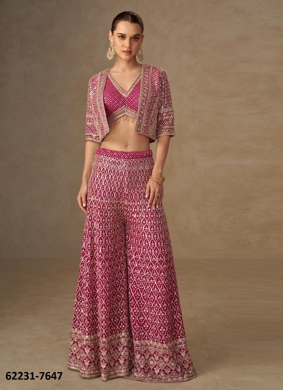 LIYARA - Catalog # 62231 (Set of 3 Indo-Western Outfits) by Gulkayra Designer