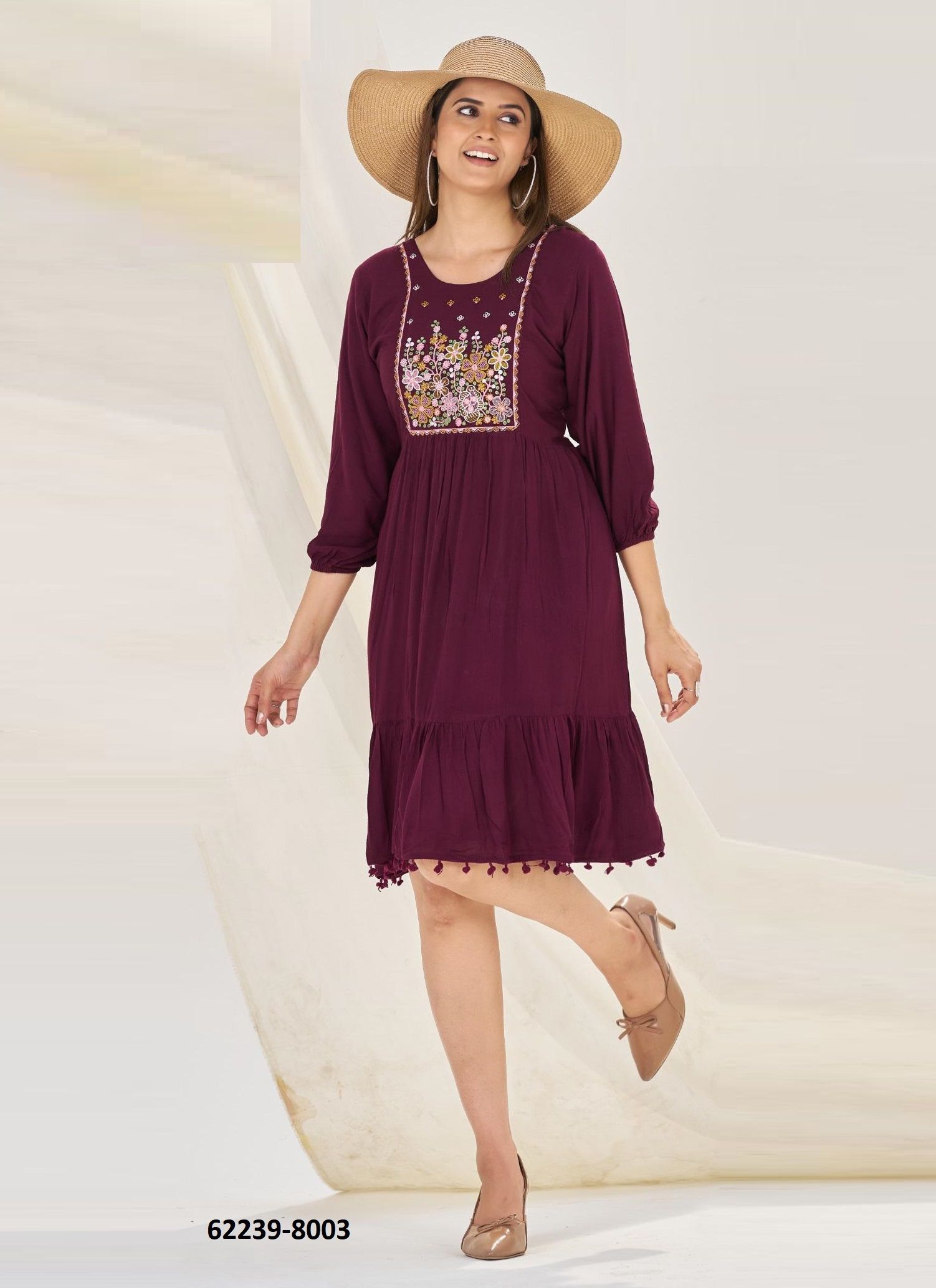 KIARA 18 - Catalog # 62239 (Set of 6 Readymade Women's Kurtis / Tops) by Desi Muse
