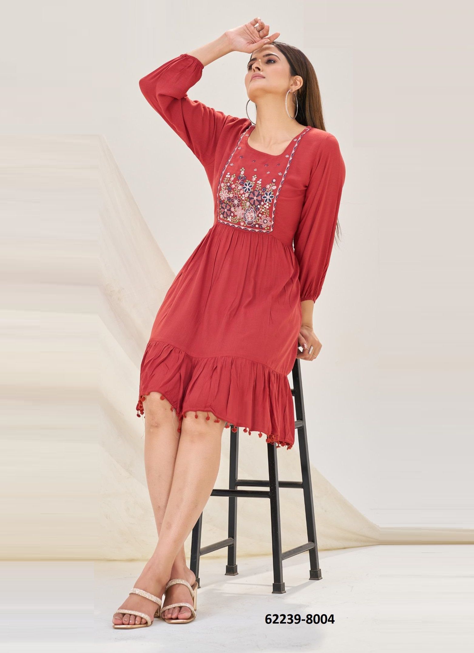 KIARA 18 - Catalog # 62239 (Set of 6 Readymade Women's Kurtis / Tops) by Desi Muse