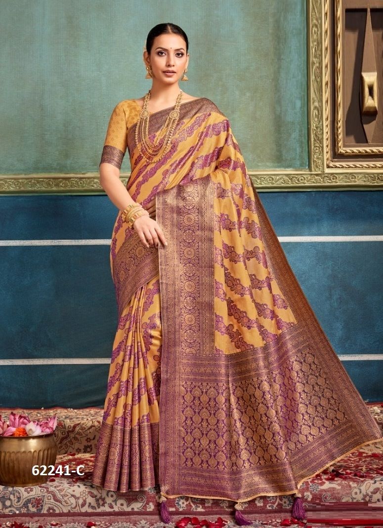 TANISHA - Catalog # 62241 (Set of 6 Sarees) by Sumitra Sarees