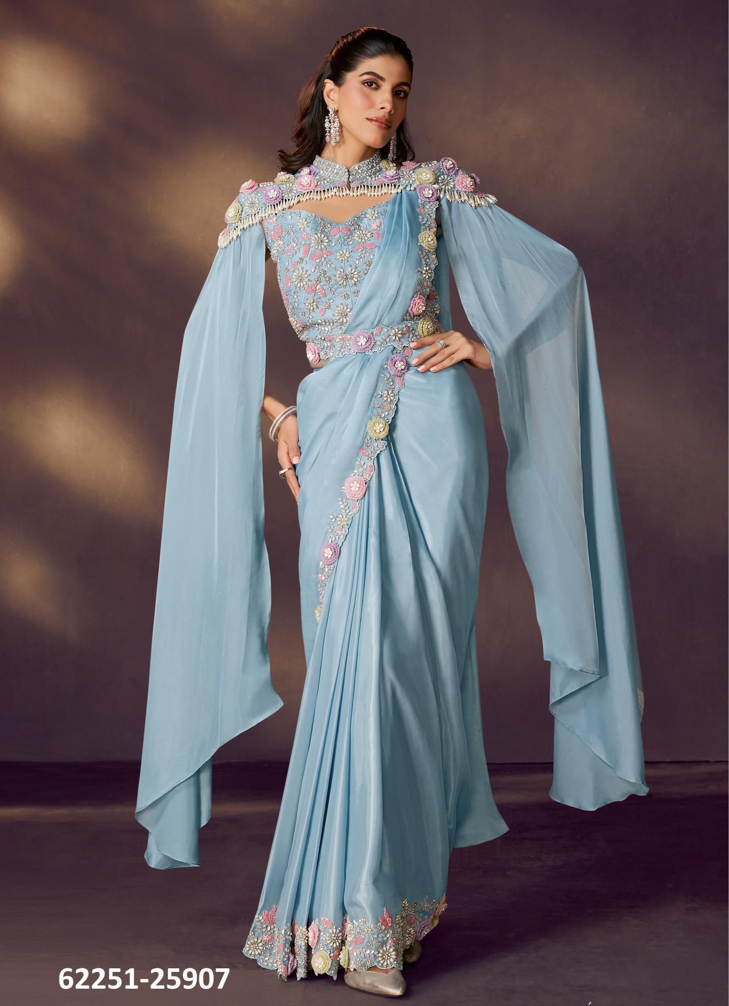 CELESTE - Catalog # 62251 (Set of 16 Sarees) by Mahotsav CELESTE - Catalog # 62251 (Set of 16 Sarees) by Mahotsav