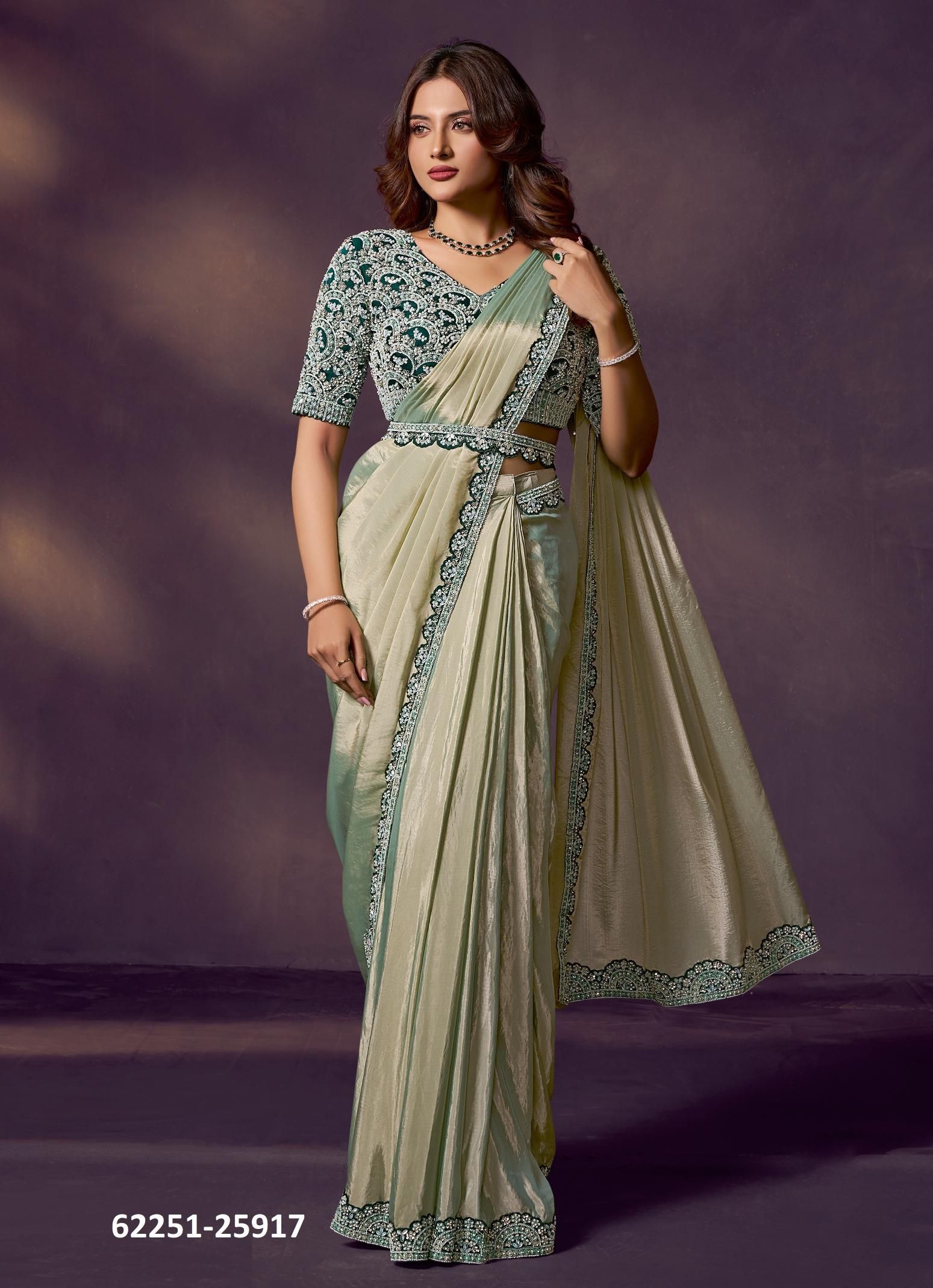 CELESTE - Catalog # 62251 (Set of 16 Sarees) by Mahotsav CELESTE - Catalog # 62251 (Set of 16 Sarees) by Mahotsav