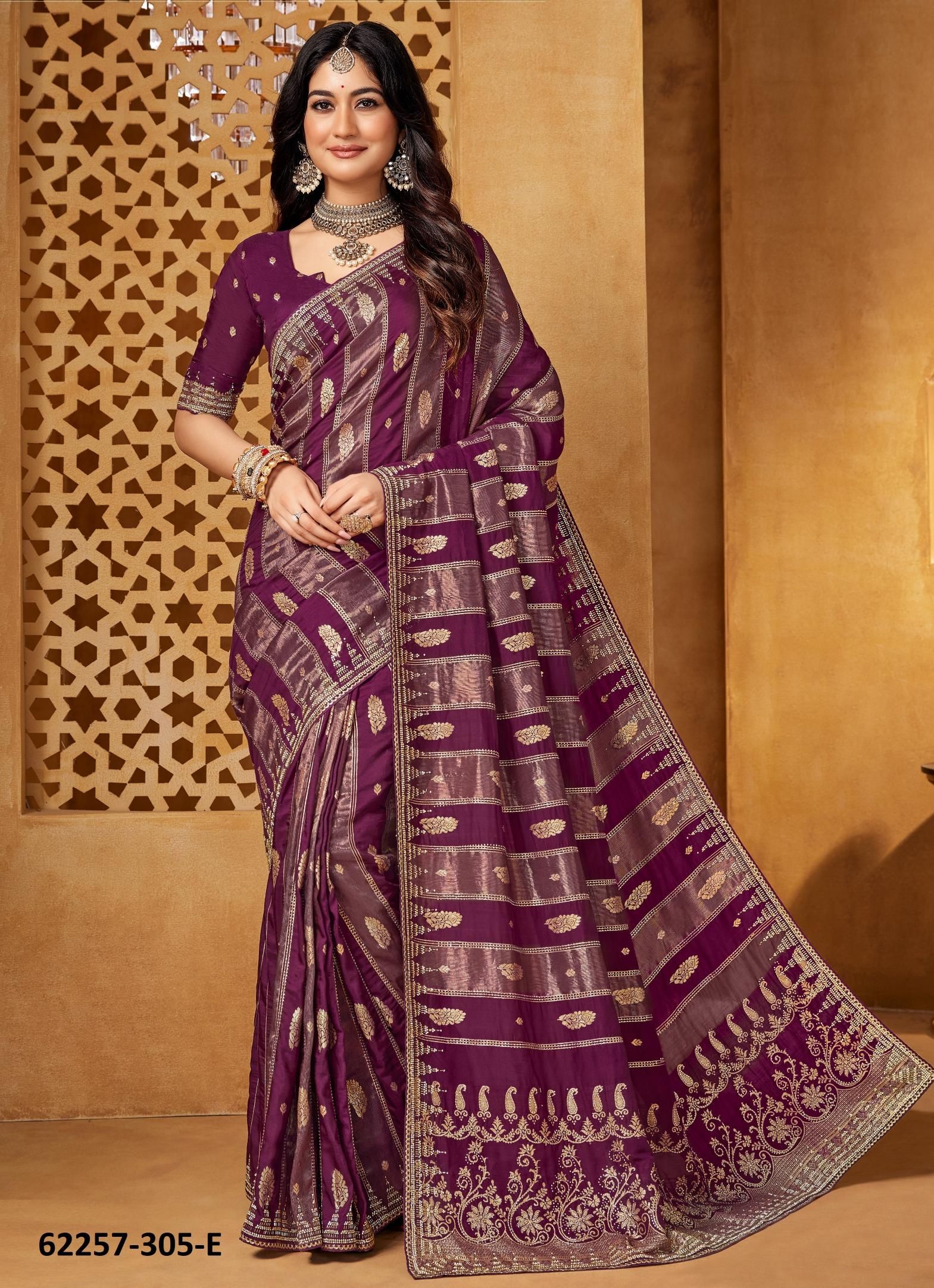 BHAVANA - Catalog # 62257 (Set of 5 Sarees) by Leela Creation